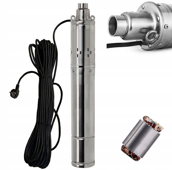 POMPA GŁĘBINOWA DO WODY CZYSTEJ DO STUDNI MOCNA WYDAJNA WĄSKA 3 CALE