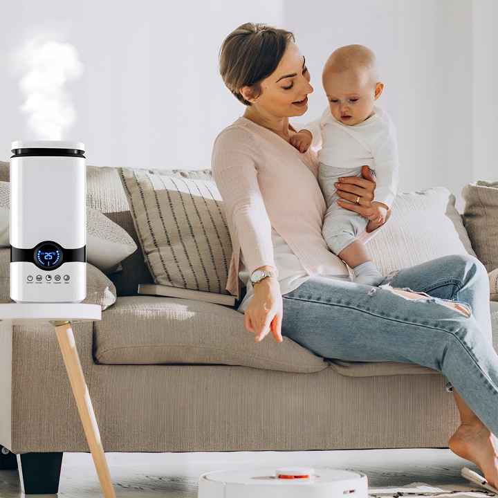 NAWILŻACZ POWIETRZA JONIZATOR AROMATERAPIA 3w1 DOTYKOWY WYŚWIETLACZ + PILOT