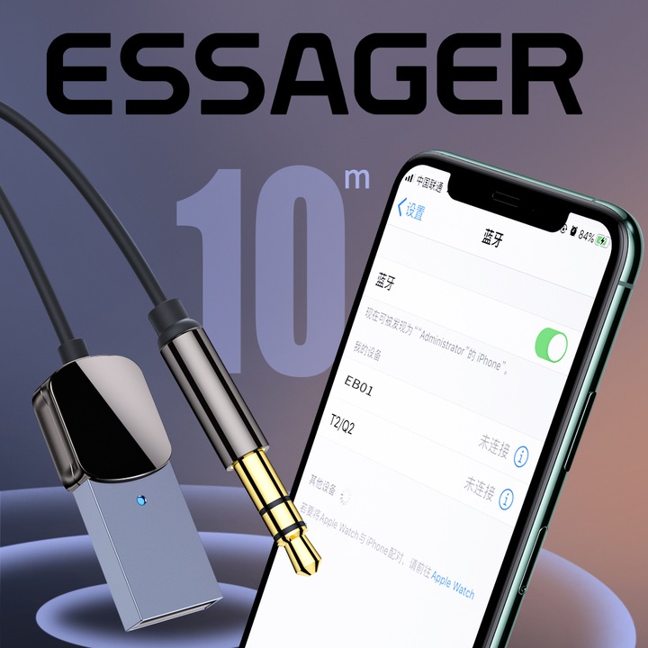 Adapter Audio Transmiter Bluetooth AUX Odbiornik