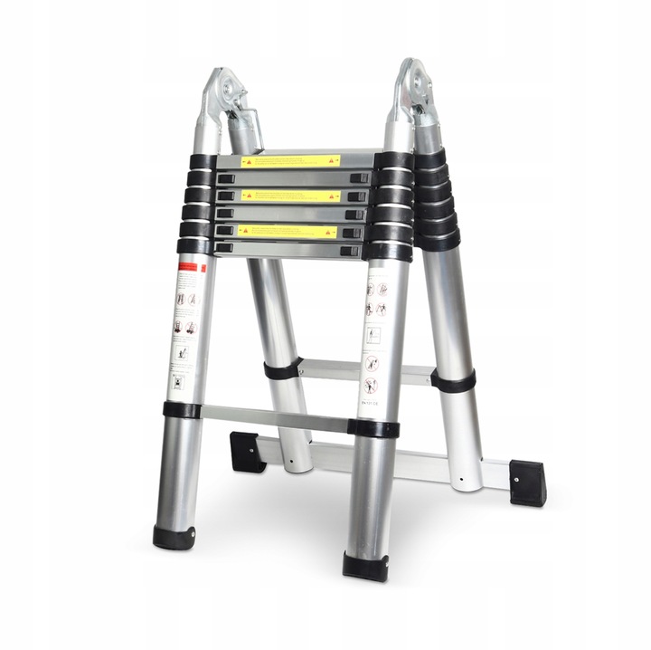 DRABINA ALUMINIOWA TELESKOPOWA PRZEGUBOWA 4.4 M (2 x 220 cm ) 2 x 7 STOPNI