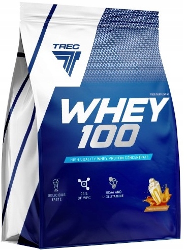PRZEPYSZNE BIAŁKO WPC PROTEINY Trec Whey 100 2275g NA MASĘ SIŁĘ RZEŹBĘ