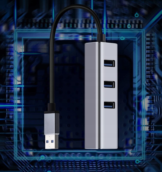 KARTA SIECIOWA HUB USB 3.0 GIGABIT RJ45 1000Mb RJ45 ADAPTER PRZEJŚCIÓWK LAN