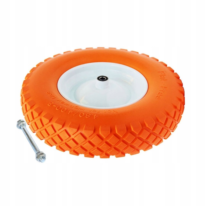 KOŁO PEŁNE DO TACZKI 4.80/4,00-8 TACZEK + OŚ