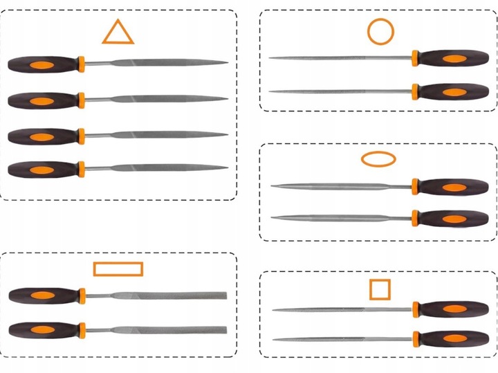 Zestaw pilników do metalu drewna iglaki iglaków tarniki zdzieraki etui 18el