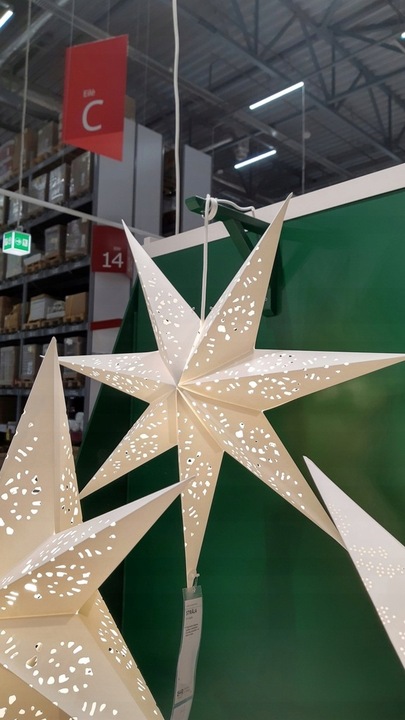 IKEA STRALA lampa stołowa gwiazda Boże Narodzenie koronka