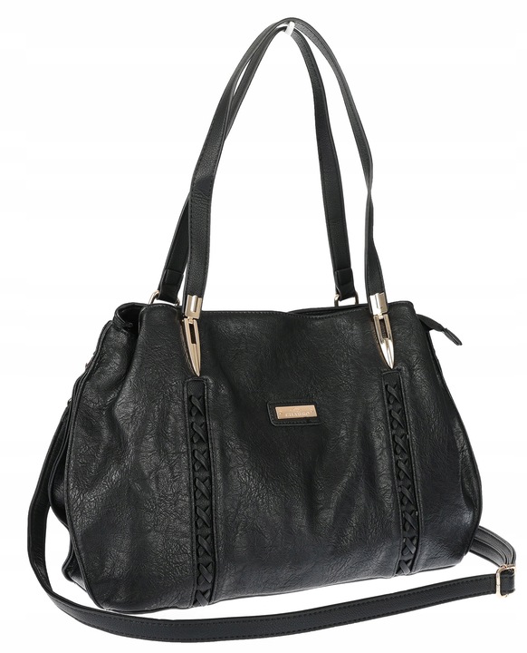 Torebka Damska Shopperkawłoska marka CHARRO Pojemna A4 Modna CH7719 Czarna