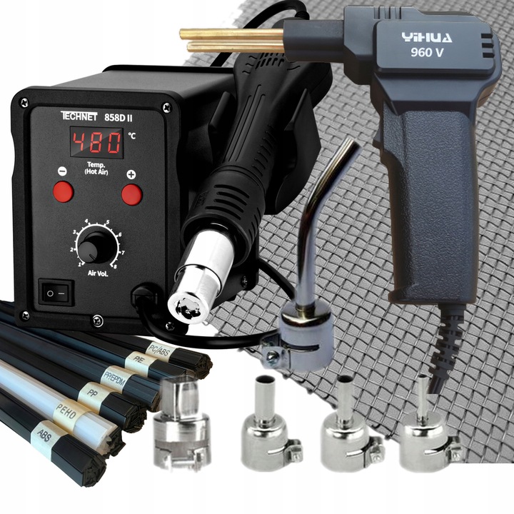 858D II 960V SPAWARKA PLASTIKU ZSZYWARKA TWORZYW DYSZA DŁUGA 6 TYPÓW SPOIW