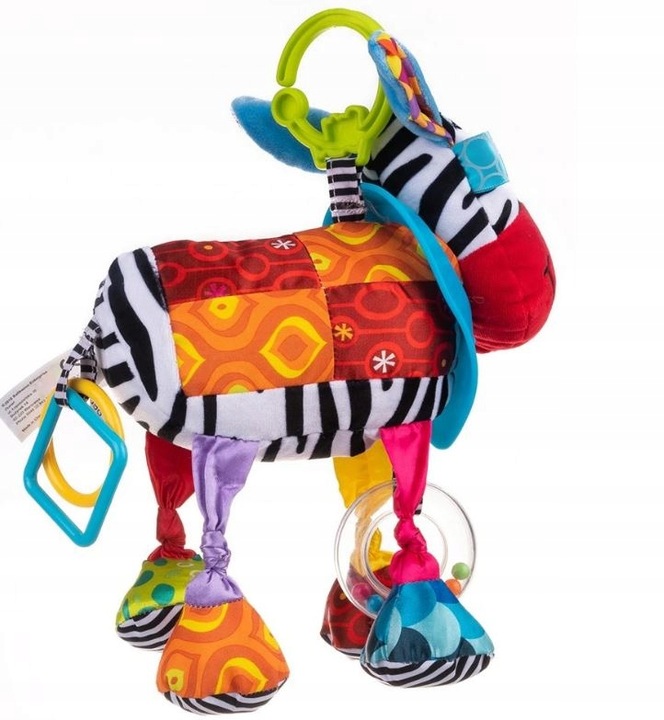 Zawieszka do wózka sensoryczna kontrastowa grzechotka Osioł Dave Dumel