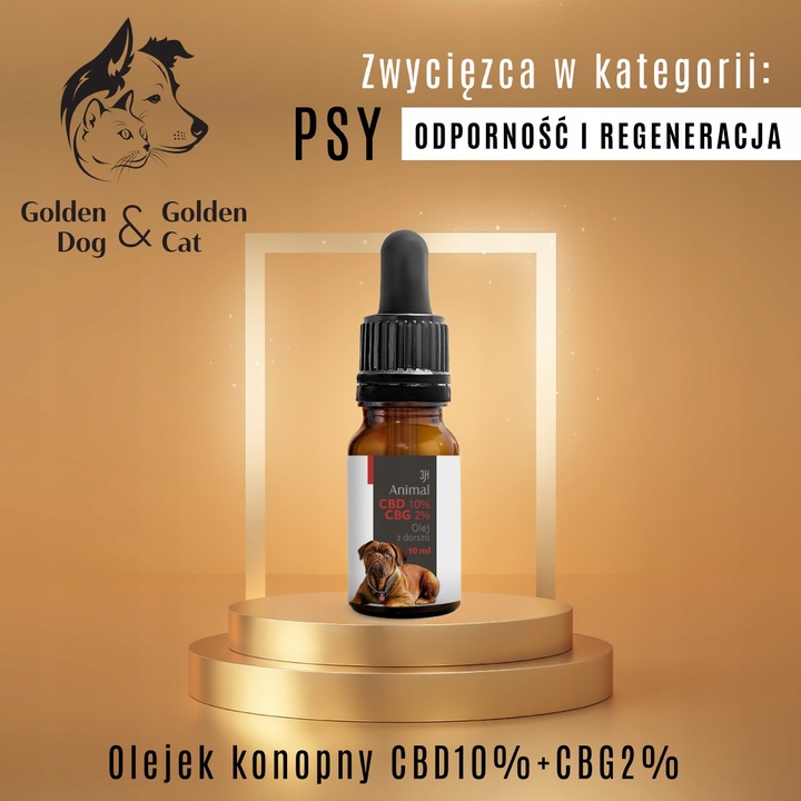 CBD 15% + CBG 3% OLEJEK KONOPNY DLA PSÓW PSA KOTÓW KOTA FULL SPECTRUM 30ml