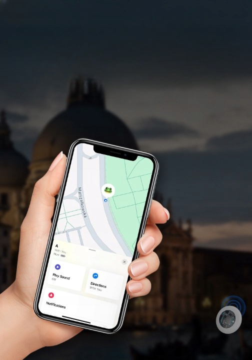 LOKALIZATOR KLUCZY AIR TAG DO iOS APPLE IPHONE BRELOK Z GPS +ETUI BLUETOOTH