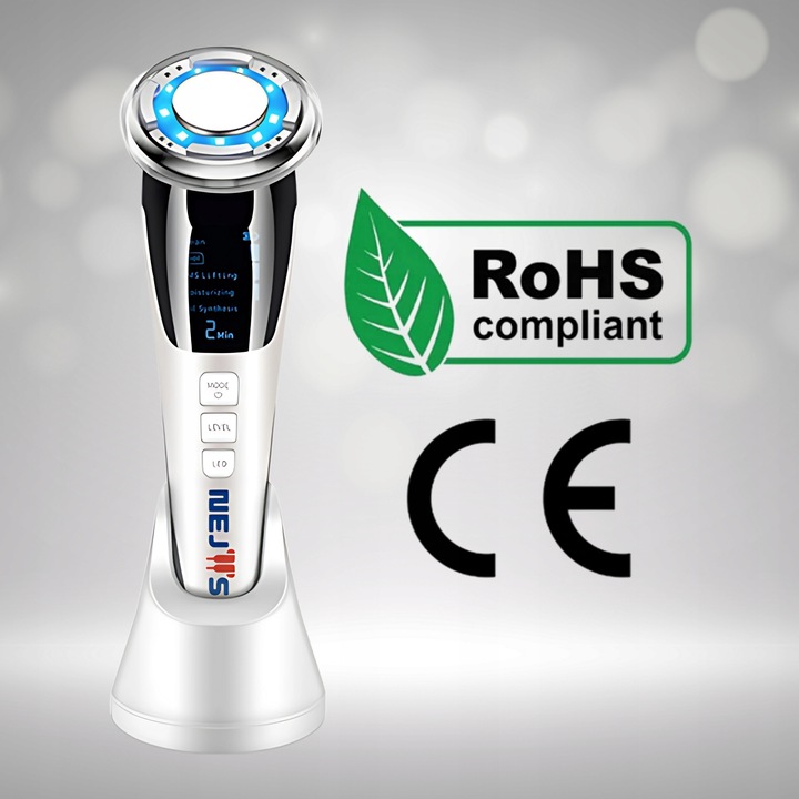 MEZOTERAPIA BEZIGŁOWA MASAŻER EMS TWARZY LIFTING 5w1 URZĄDZENIE DO MASAŻU