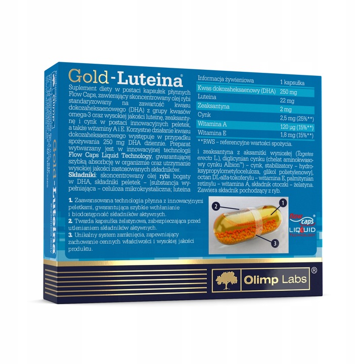 OLIMP GOLD-LUTEINA 30kaps LEPSZE WIDZENIE WZROK