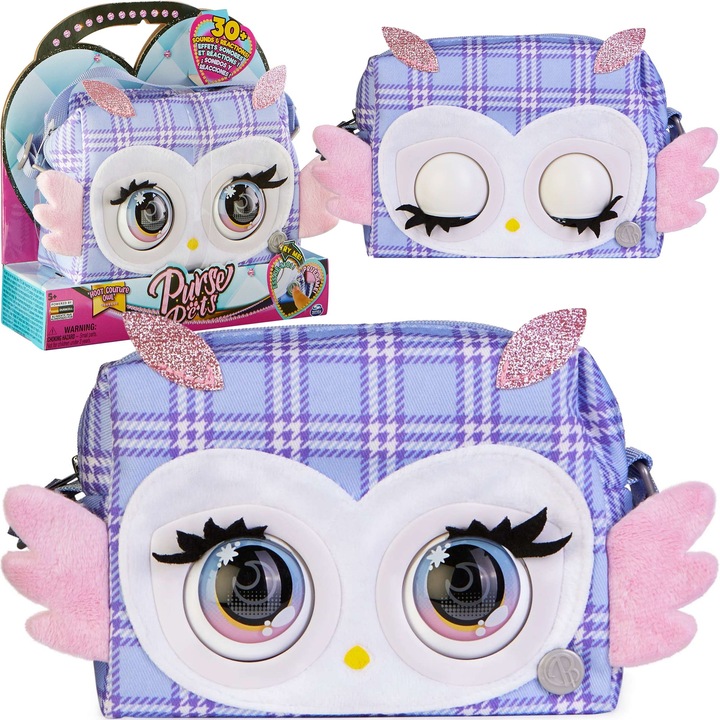 PURSE PETS TOREBKA INTERAKTYWNA SOWA HOOT COUTURE Z OCZAMI DLA DZIECI