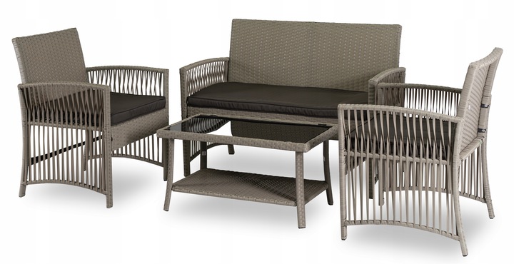 Zestaw Mebli Ogrodowych Technorattan Taras Ogród Komplet Brązowy FILADELFIA