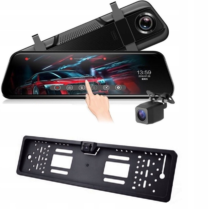 Wideorejestrator 9.66 CALA FullHD kamera w ramce