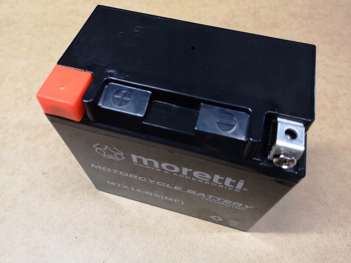 Akumulator żelowy motocyklowy MORETTI MTX14-BS 12 Ah YTX14-BS
