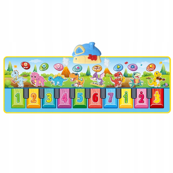 MATA MUZYCZNA TAŃCZENIA DZIECI INTERAKTYWNA PIANINKO NAGRYWA 1,1 m WOOPIE