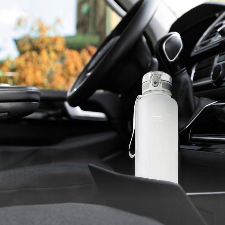 BUTELKA NA WODĘ BIDON SPORTOWY MOTYWACYJNY Z MIARKĄ USTNIKIEM TRITAN 1L