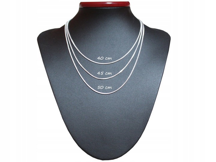 ŁAŃCUSZEK SREBRNY 925 LISI OGON KND4090 DŁUGOŚĆ 40cm