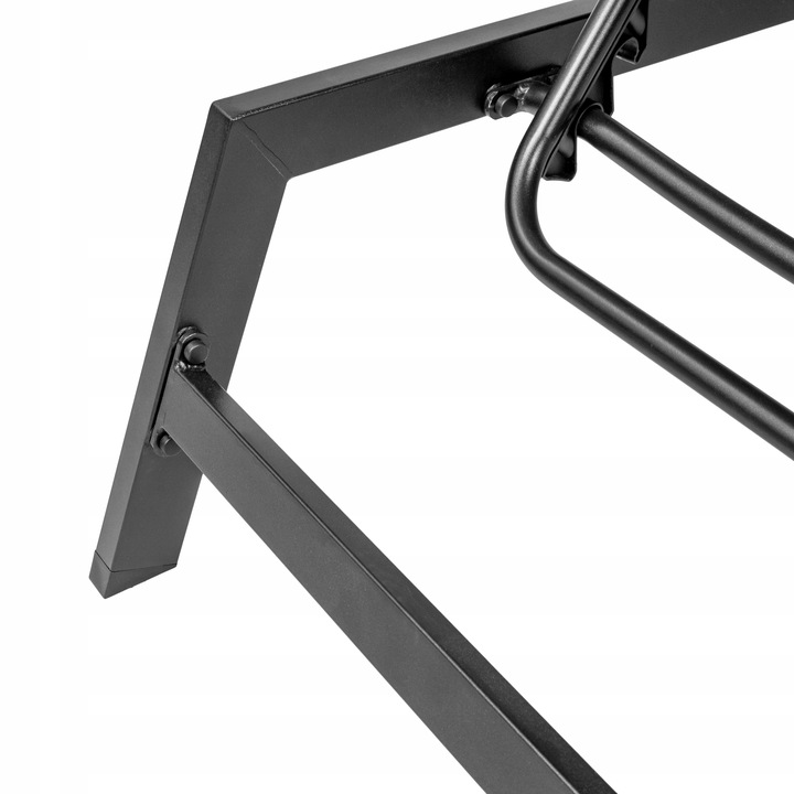 Leżak ogrodowy beżowy wygodny z aluminium rozkładany Leżanka na taras 60 cm