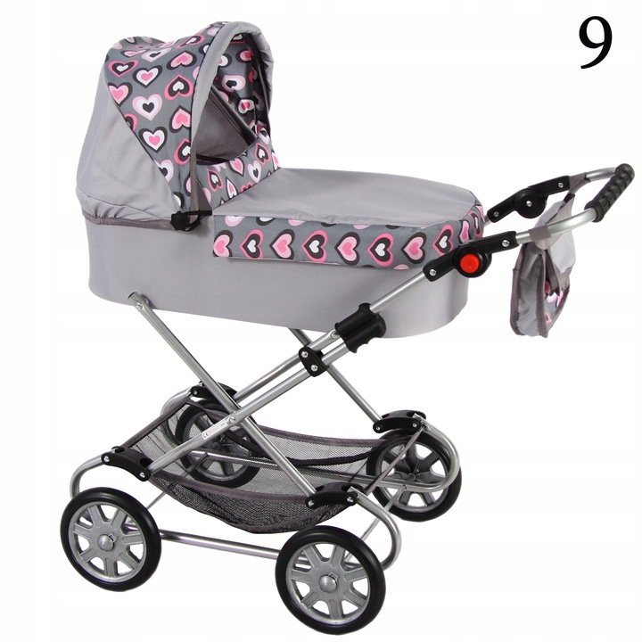 WÓZEK DUŻY DLA LALEK GŁĘBOKI + Pościel+Torebka PL