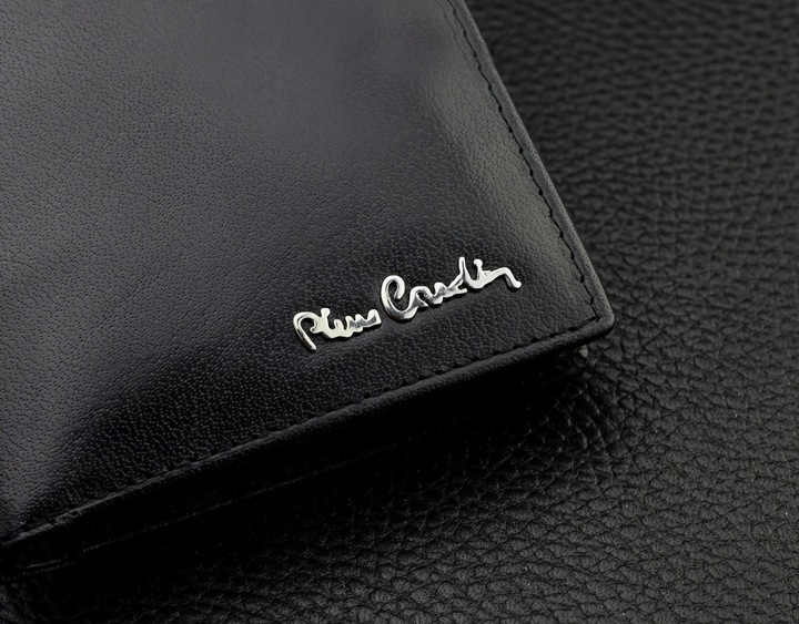 Portfel Męski Pierre Cardin Skórzany Czarny RFID Torebka Certyfikat Q1