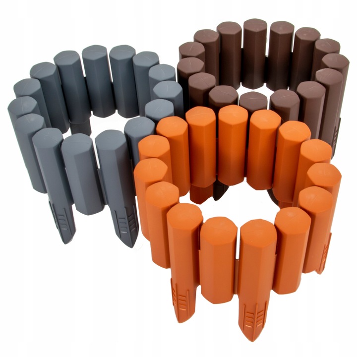 Palisada Ogrodowa Paliki Brąz 2,7 m Border Płotek