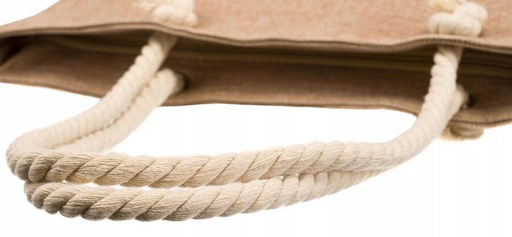 Torba Plażowa Duża Zapinana Na Zamek Torebka Shopper z Podszewką Piknik XXL