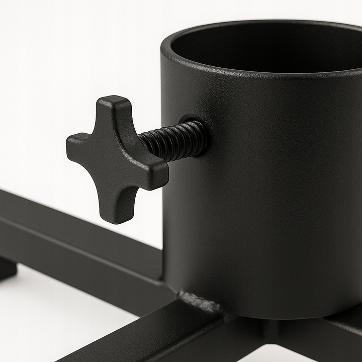 STOJAK POD CHOINKĘ LOFT 40x40 cm METALOWY CZARNY STOJAK Z KUBKIEM NA WODE