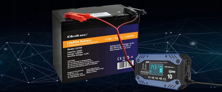 Cyfrowy tester miernik baterii z ładowarką 6A 12V 24V z funkcją naprawy