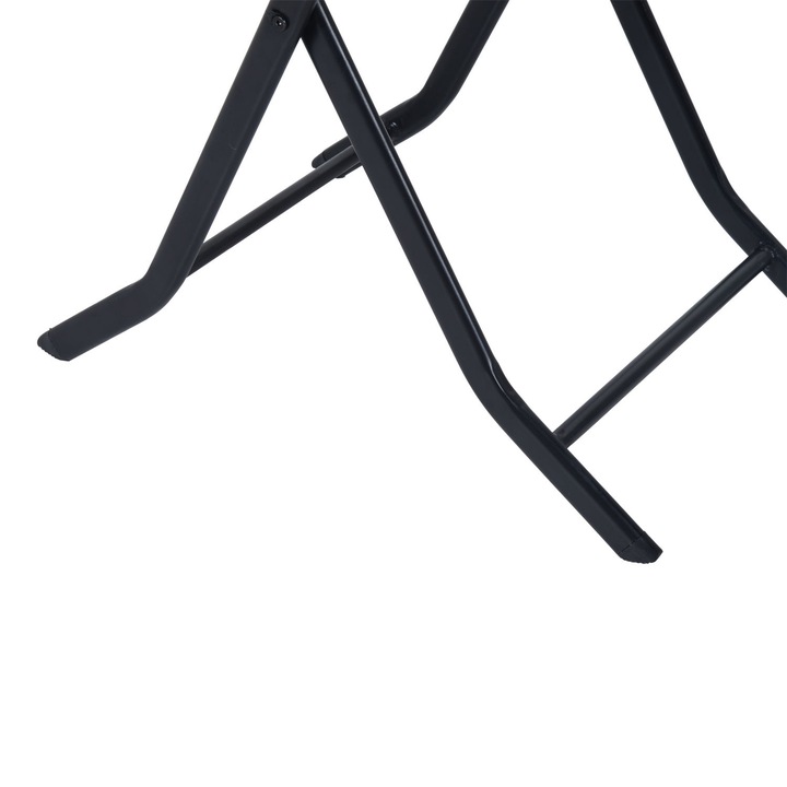 Meble ogrodowe rattan stół, krzesła komplet czarne