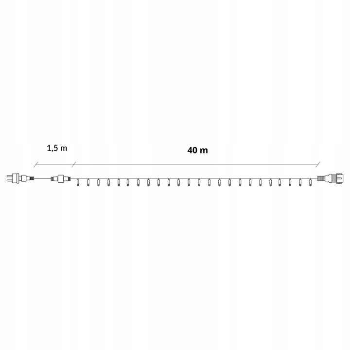 ŚWIATEŁKA CHOINKOWE LAMPKI 500LED ZEWNĘTRZNE BIAŁE CIEPŁE 30m OŚWIETLENIE