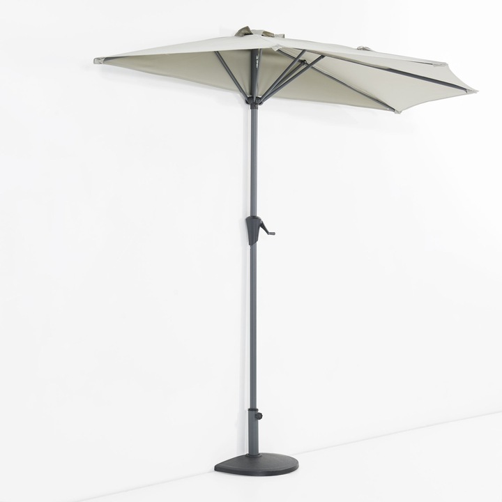 PARASOL BALKONOWY PÓŁOKRĄGŁY NA BALKON PÓŁPARASOL 250cm SZARY