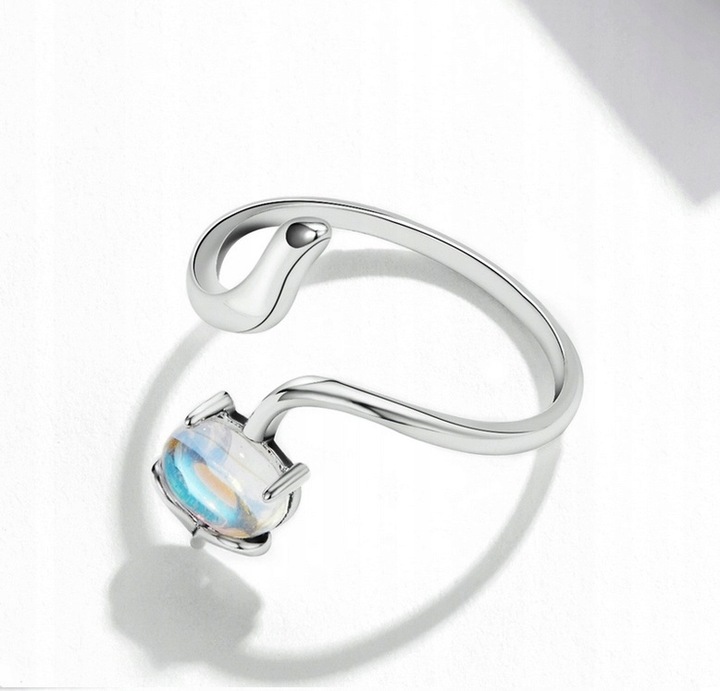 Pierścionek srebro LISEK regulowany s925 +pudełko