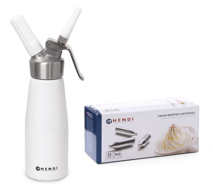 Naboje do syfonu do bitej śmietany HENDI 24 szt
