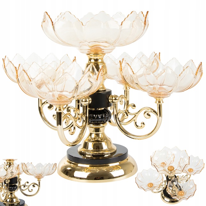 PIĘTROWA PATERA NA CIASTO OWOCE SŁODYCZE OBROTOWA ELEGANCKA DESIGN LOOK