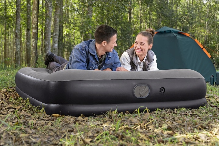 Materac 2os dmuchany Tritech Air wbudowana pompka USB Bestway 203x152x36cm