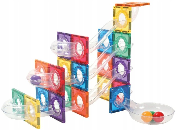CLEVERCLIXX KLOCKI MAGNETYCZNE TOR WYŚCIGOWY KULODROM BALL RUN 60 EL.
