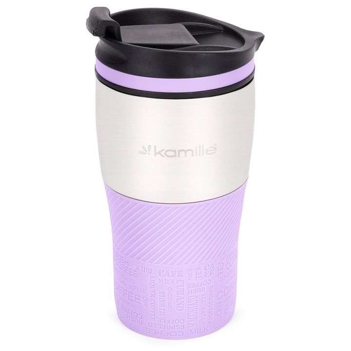 KUBEK TERMICZNY stalowy TERMOS do kawy herbaty szczelny KAMILLE 320ml