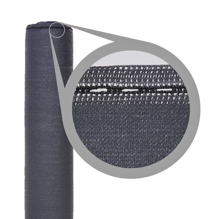 SIATKA CIENIUJĄCA 95% OSŁONA 1,5x25m ANTRACYT MASKUJĄCA NA OGRODZENIE PŁOT