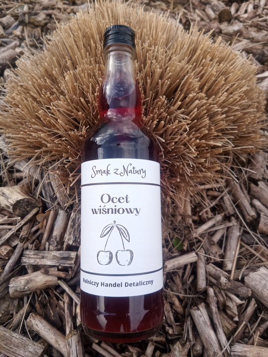 Ocet wiśniowy 500 ml z matką octową od rolnika - mała manufaktura