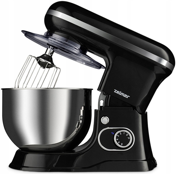 Robot planetarny Zelmer ZKR1355 1200W 6 prędkości 2 misy Smart mix Czarny