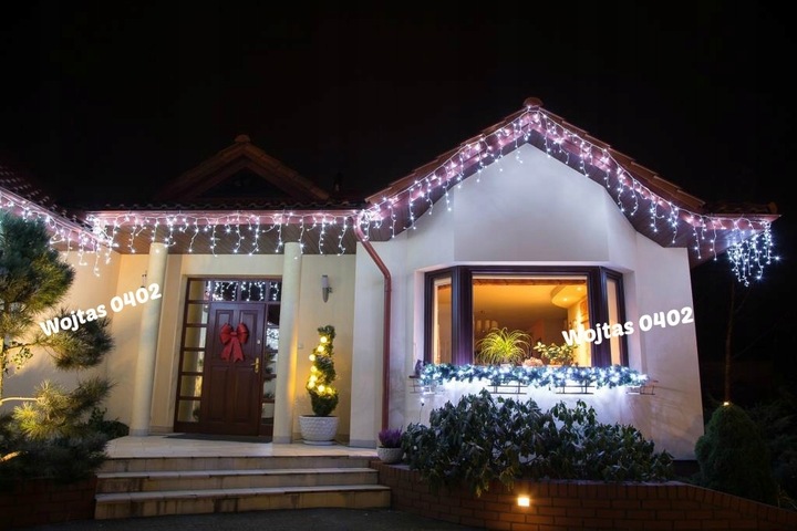 SOPLE 500 LED ZEWNĘTRZNE LAMPKI choinkowe KURTYNA IP44 STAŁE + FLASH