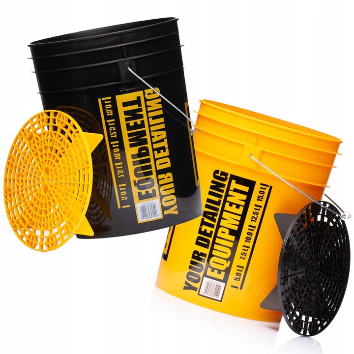 Zestaw 2x Wiadro Detailingowe do Mycia Auta + 2x Separator WORK STUFF