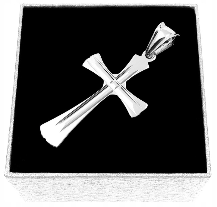 MĘSKI KRZYŻYK SREBRNY DIAMENTOWANY KRZYŻ K6 SREBRO 925 POLSKI PRODUCENT