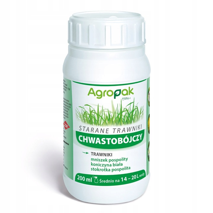 STARANE TRAWNIKI środek oprysk na chwasty w trawie trawniku 200ml NA 666m2