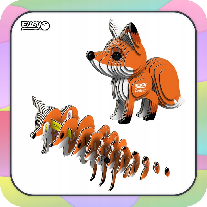 Lis Eugy. Eko Układanka Puzzle 3D