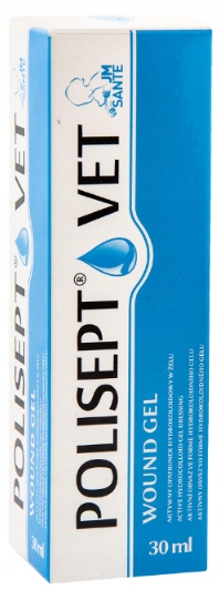 JM SANTE POLISEPT VET WOUND GEL opatrunek żelowy dla PSA I KOTA 30 ml