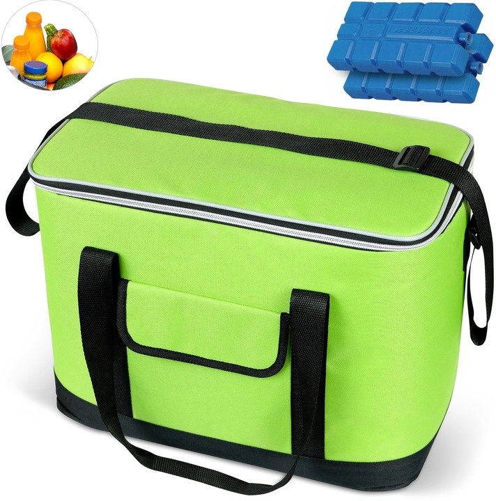 TORBA TERMICZNA TL32 PLAŻOWA PIKNIKOWA lodówka Turystyczna Duża 32L+ WKŁADY