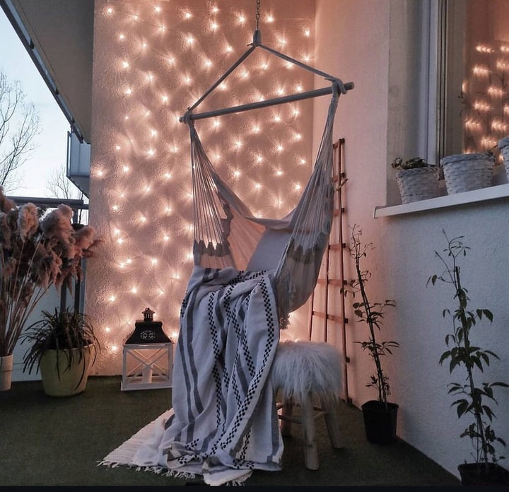 Fotel Brazylijski + Mocowanie Sufitowe Hamak Huśtawka Wiszący Ogrodowa 120k